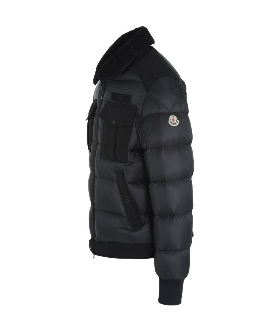 MONCLER Черный пуховик, фото 3