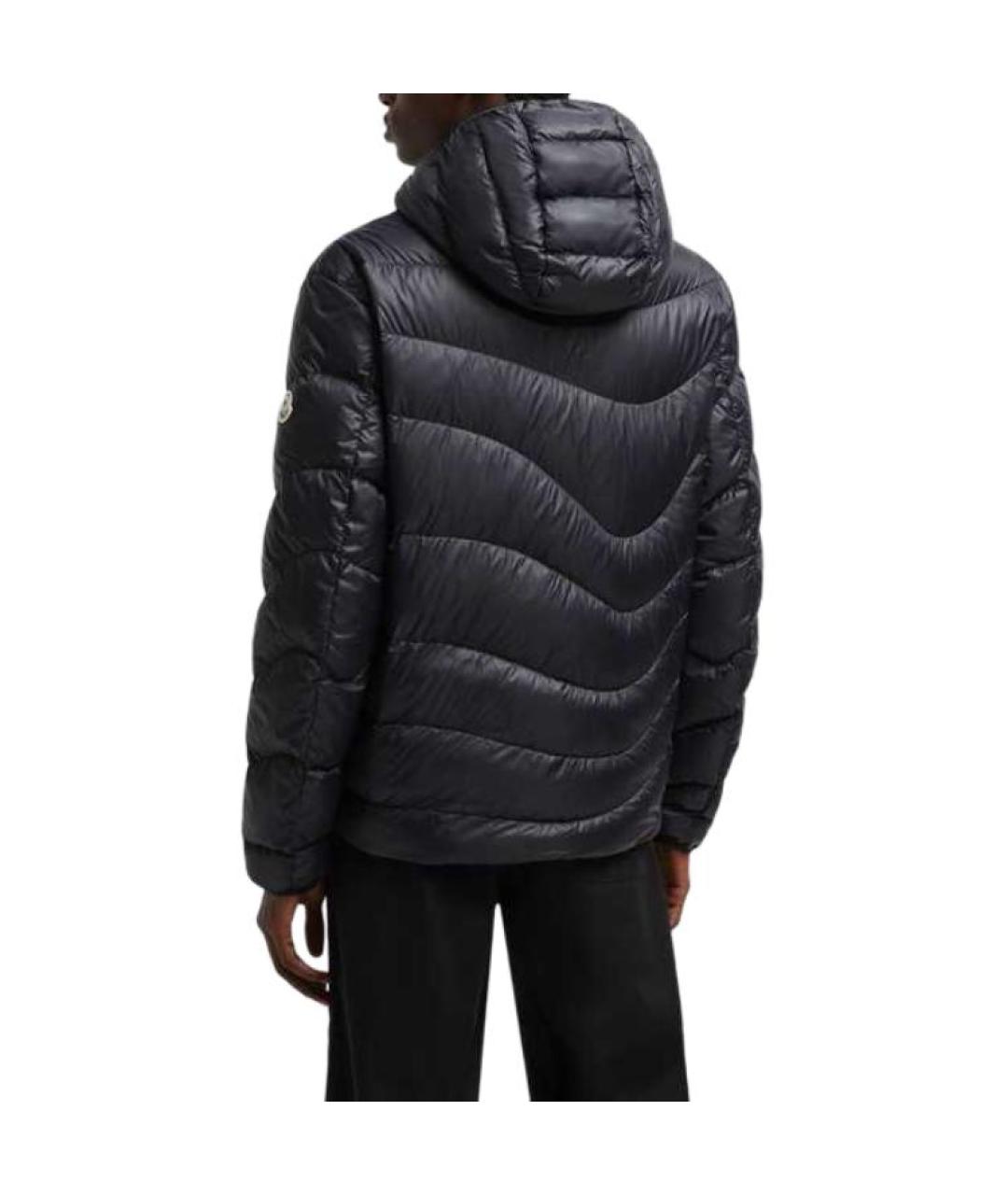 MONCLER Черный полиамидовый пуховик, фото 3