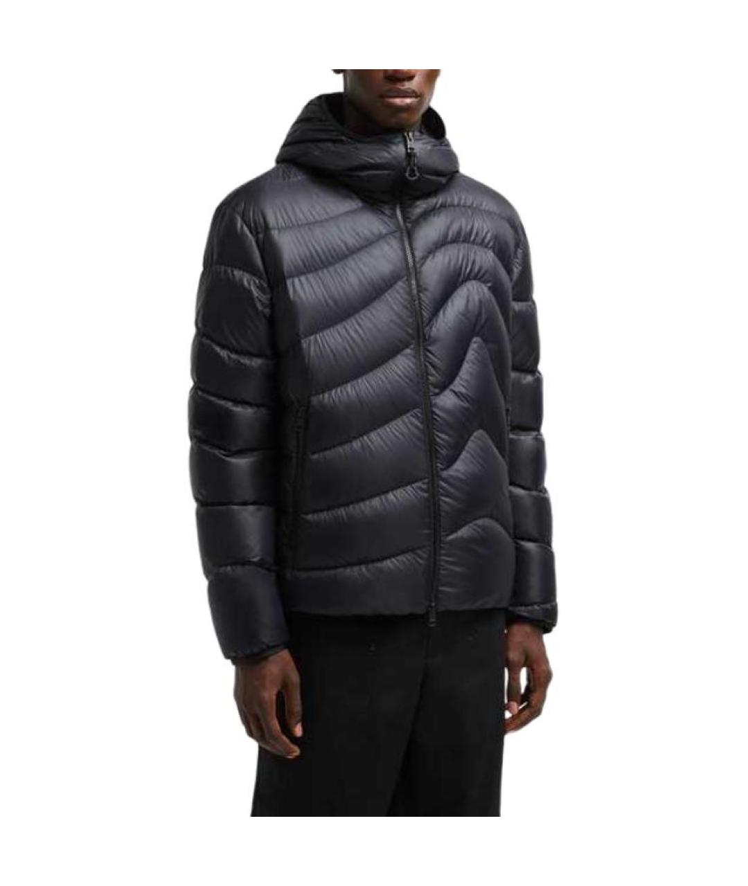 MONCLER Черный полиамидовый пуховик, фото 2