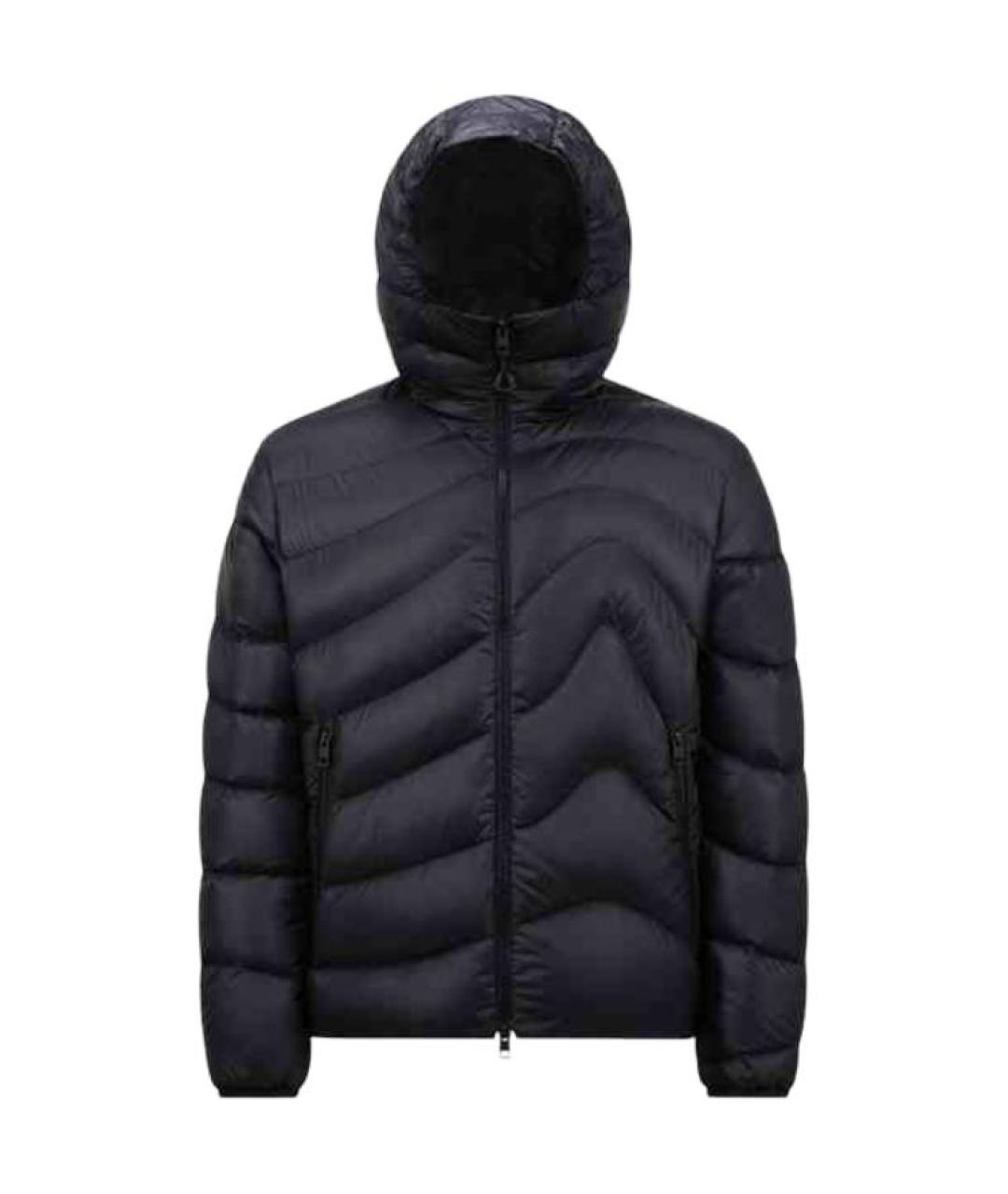 MONCLER Черный полиамидовый пуховик, фото 1