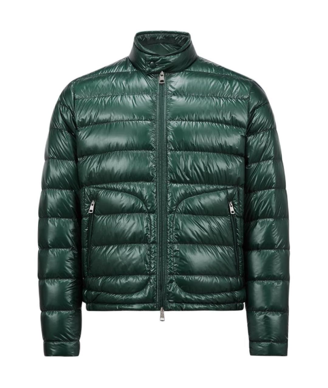 MONCLER Зеленый пуховик, фото 1
