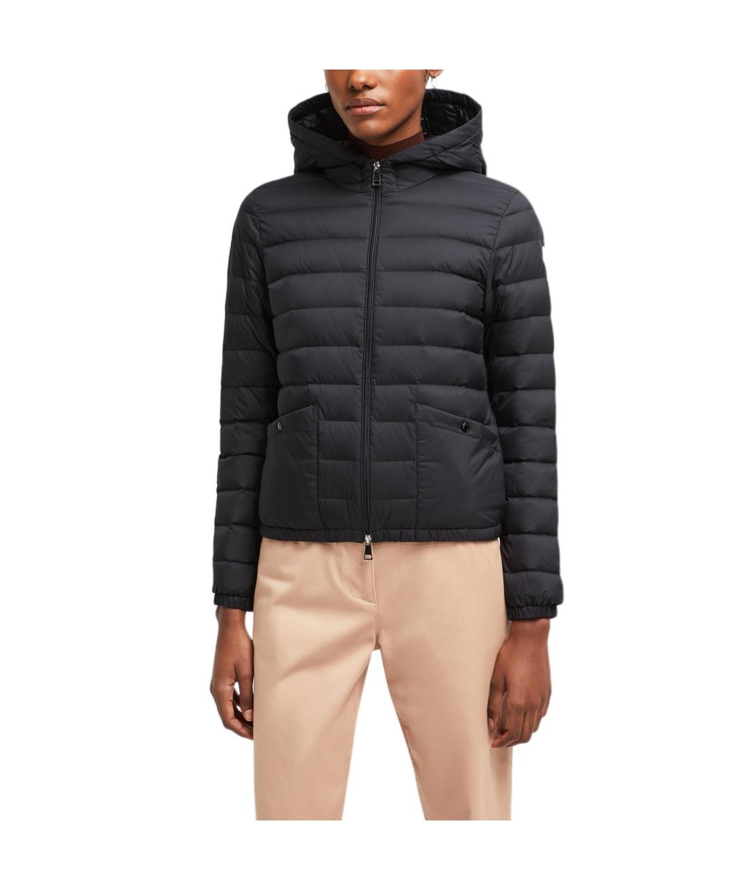 MONCLER Черный пуховик, фото 2