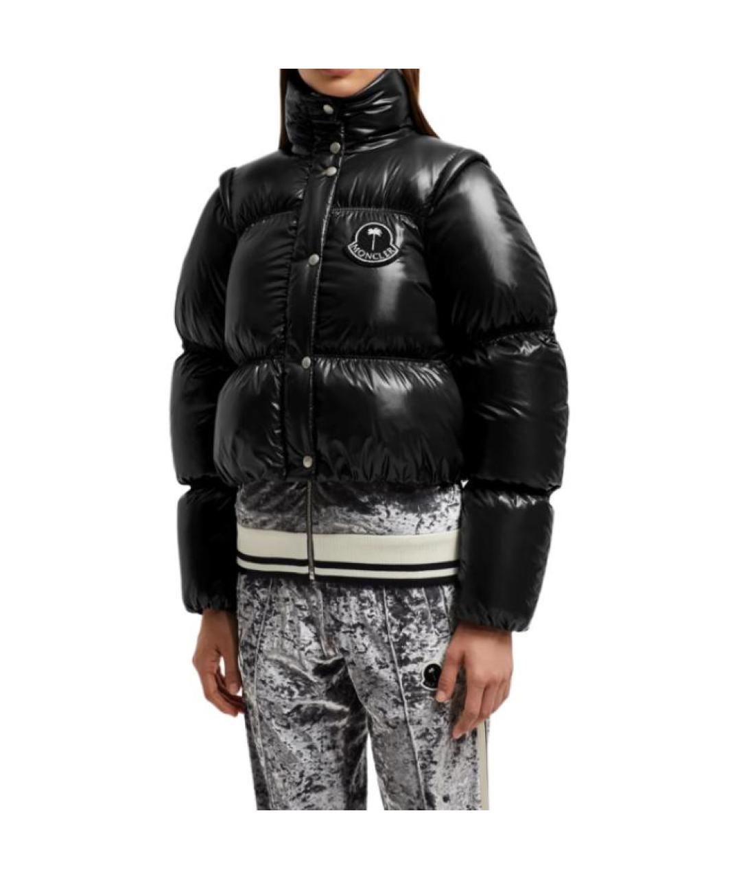 MONCLER Черный пуховик, фото 3