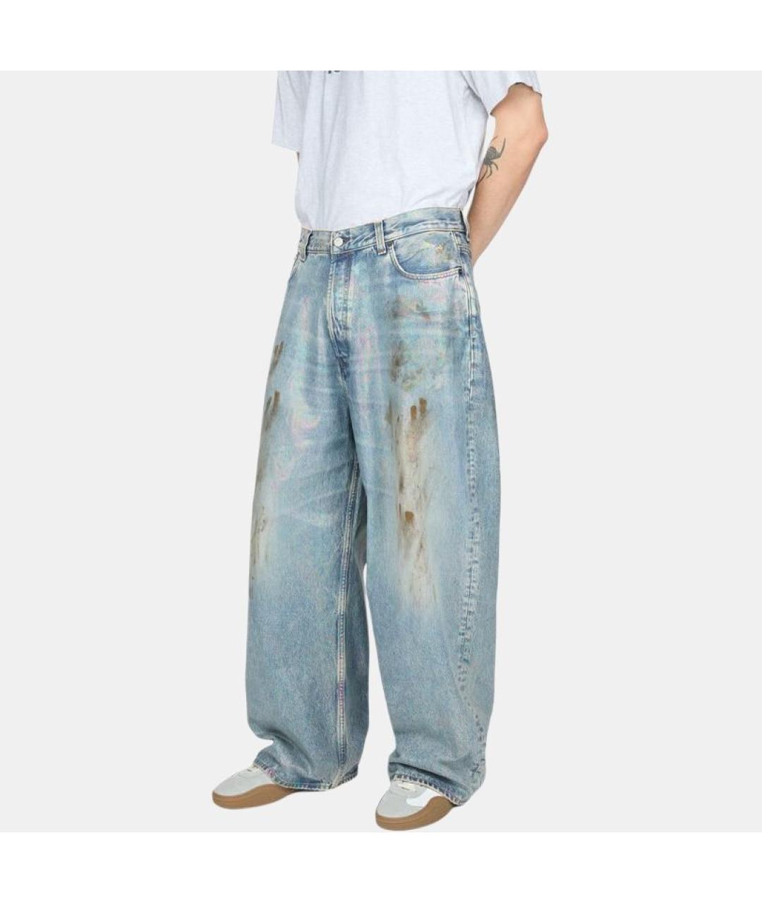 ACNE STUDIOS Голубые прямые джинсы, фото 4