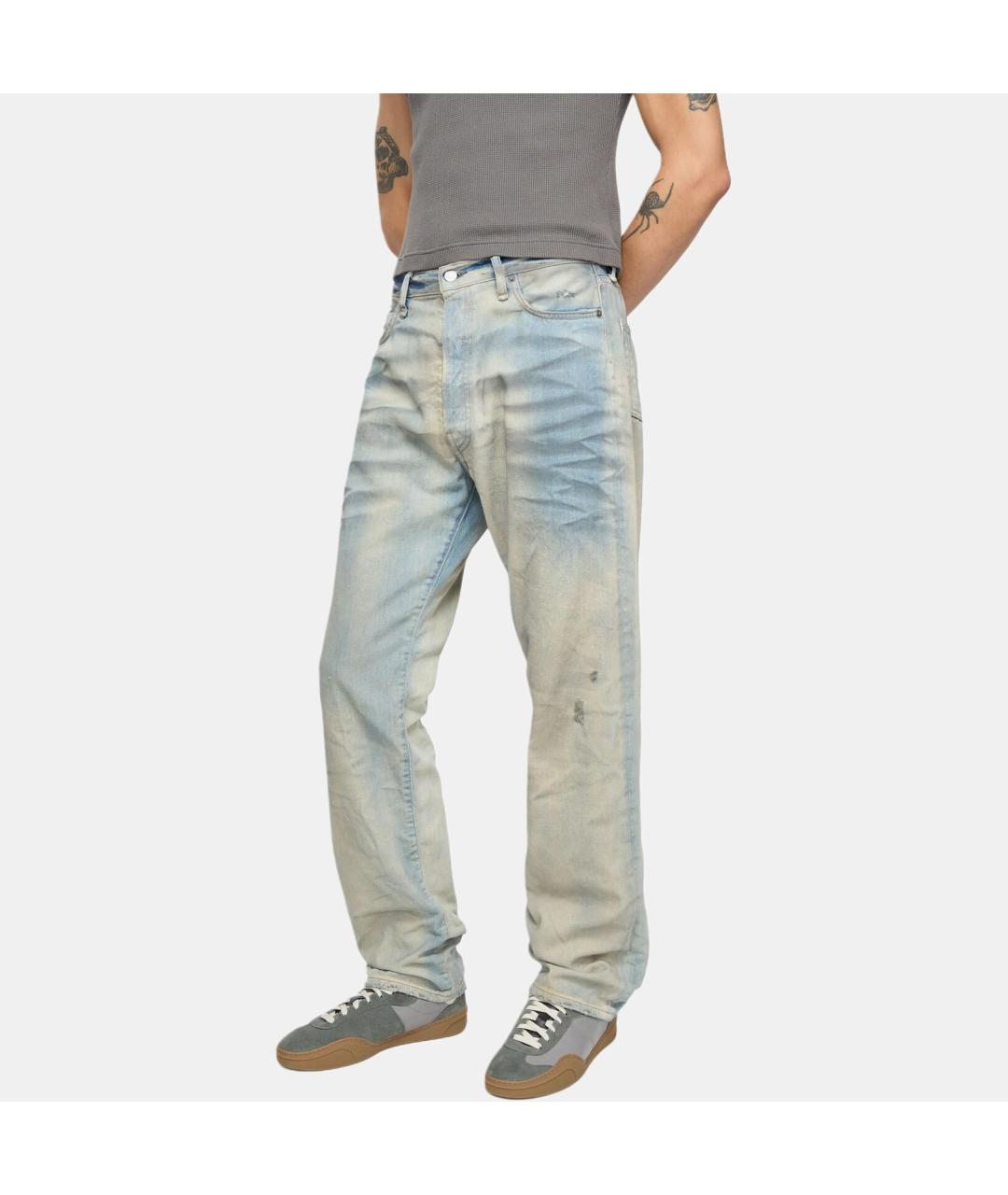 ACNE STUDIOS Голубые прямые джинсы, фото 3