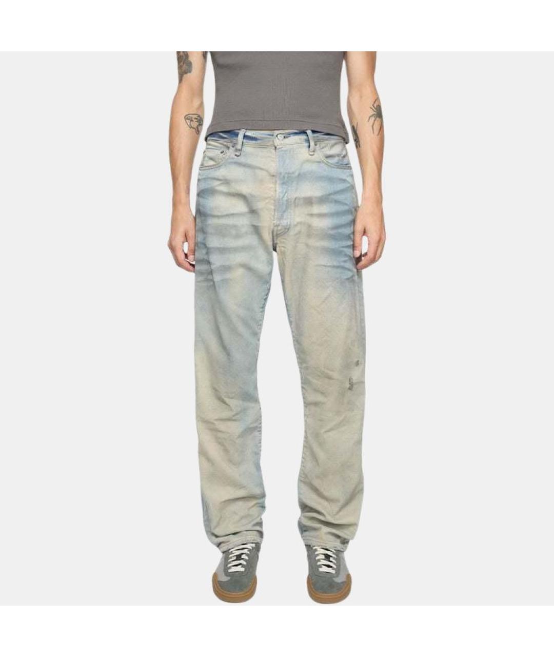 ACNE STUDIOS Голубые прямые джинсы, фото 5