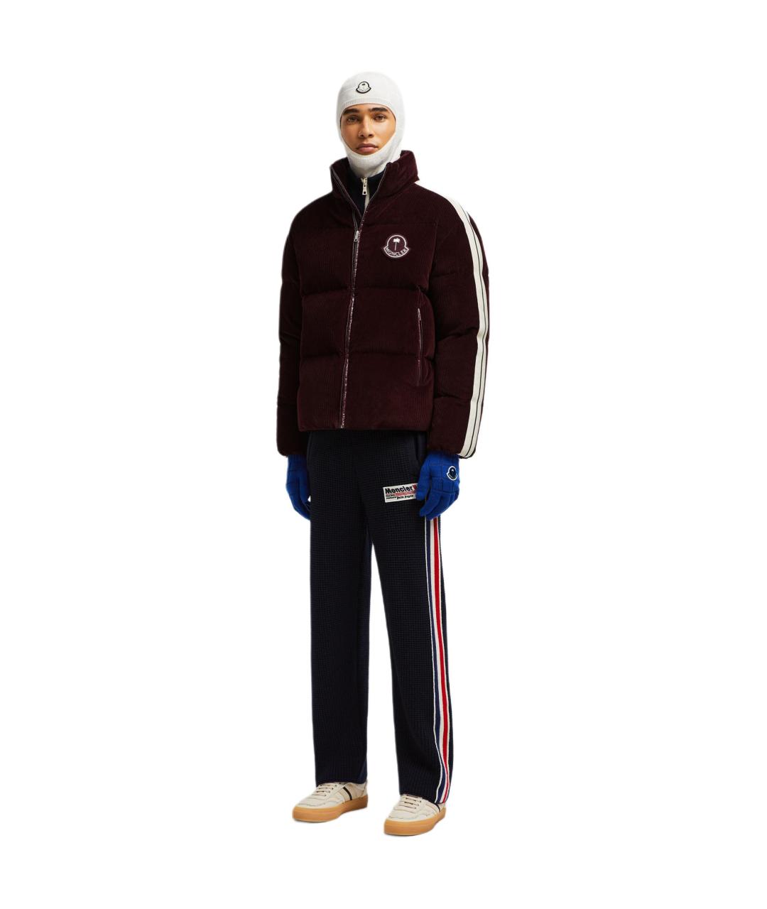 MONCLER Бордовый пуховик, фото 3