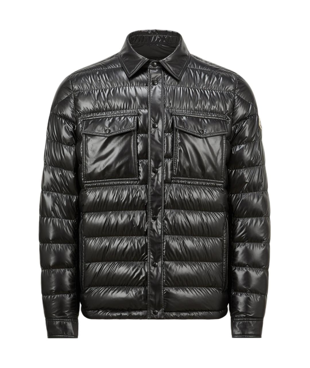 MONCLER Черный пуховик, фото 1