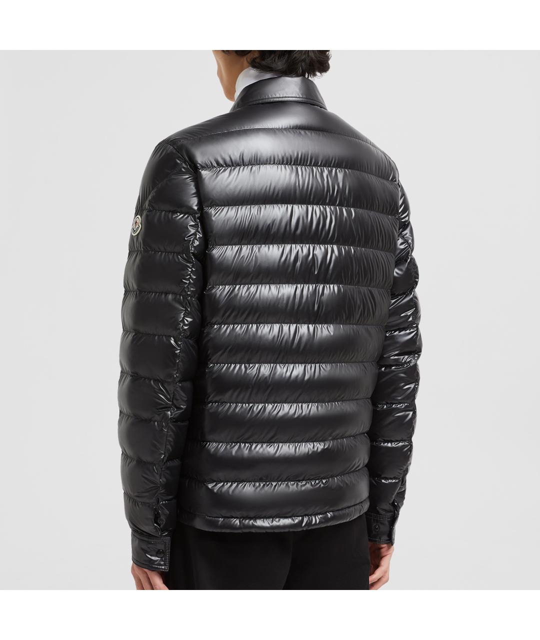 MONCLER Черный пуховик, фото 3