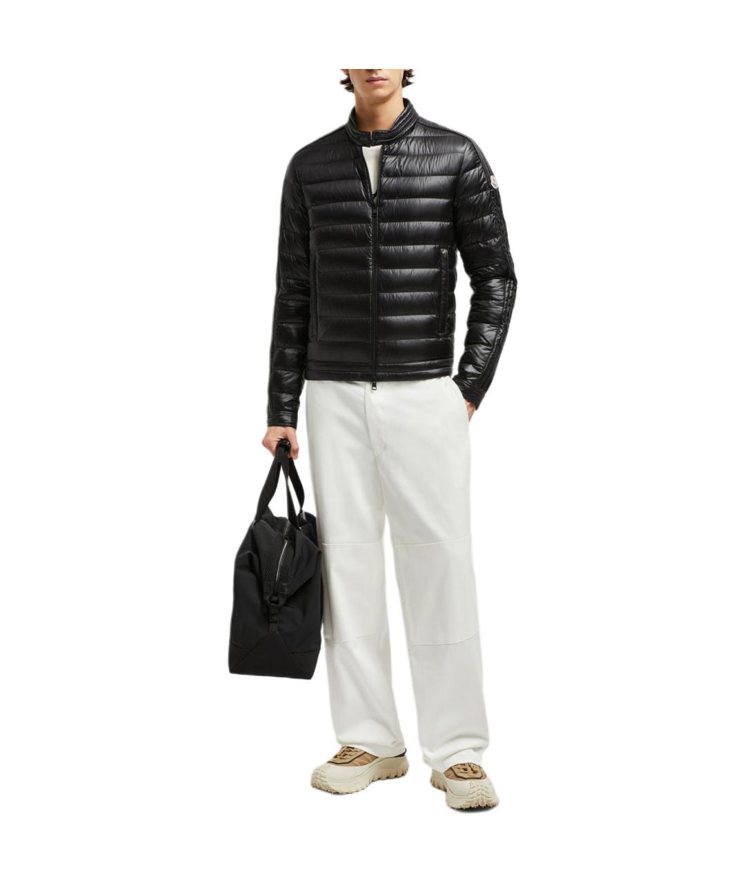 MONCLER Черный пуховик, фото 2