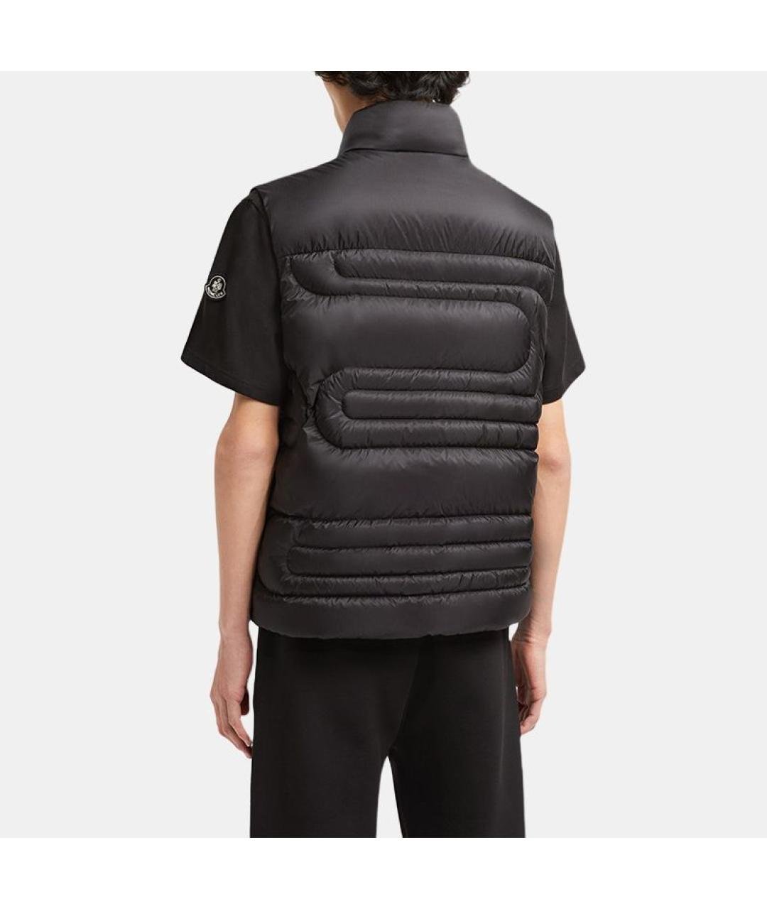 MONCLER Черный полиамидовый жилет, фото 3