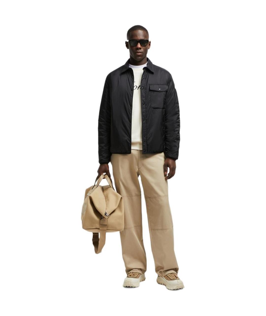 MONCLER Черный пуховик, фото 2