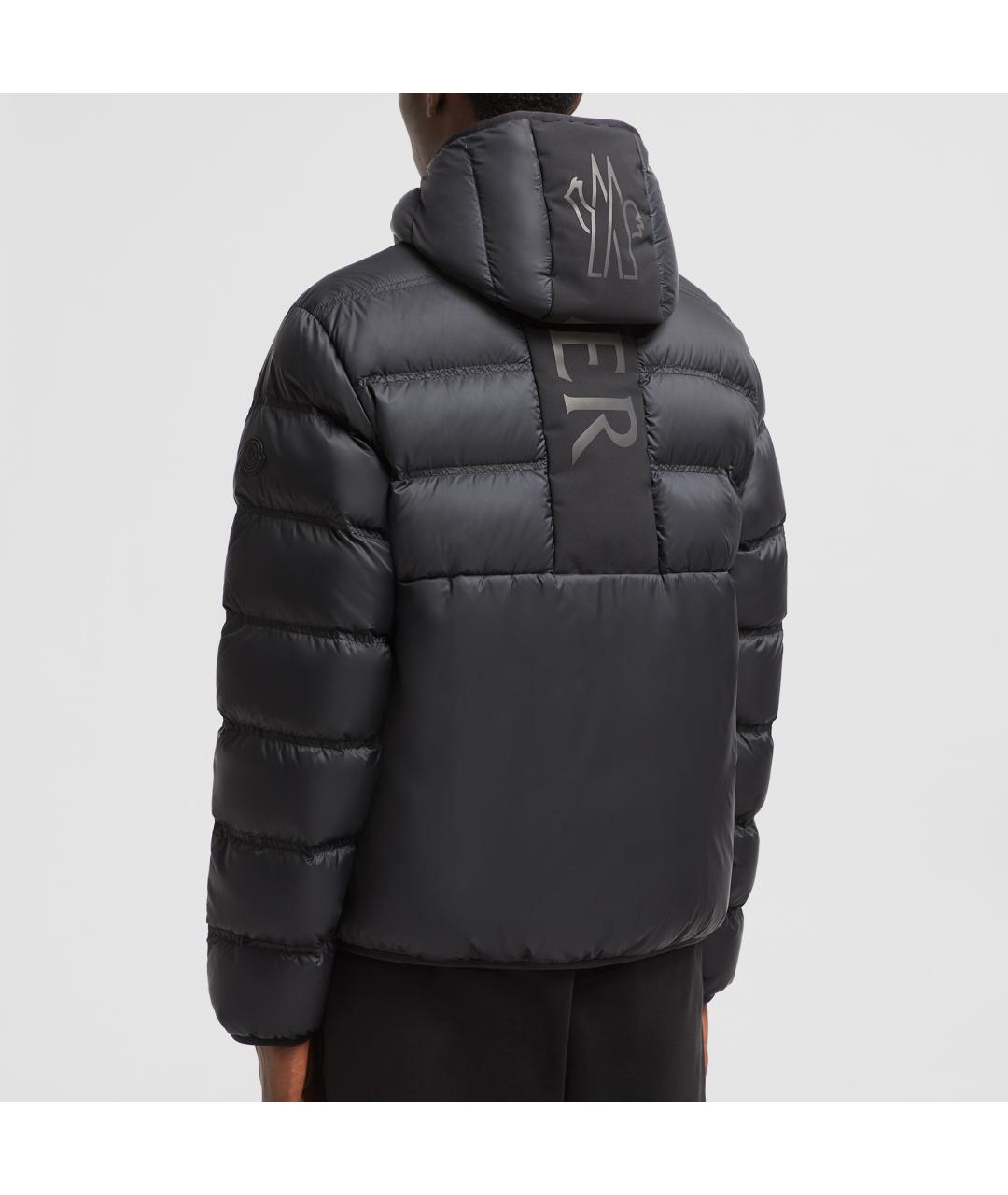 MONCLER Черный пуховик, фото 4