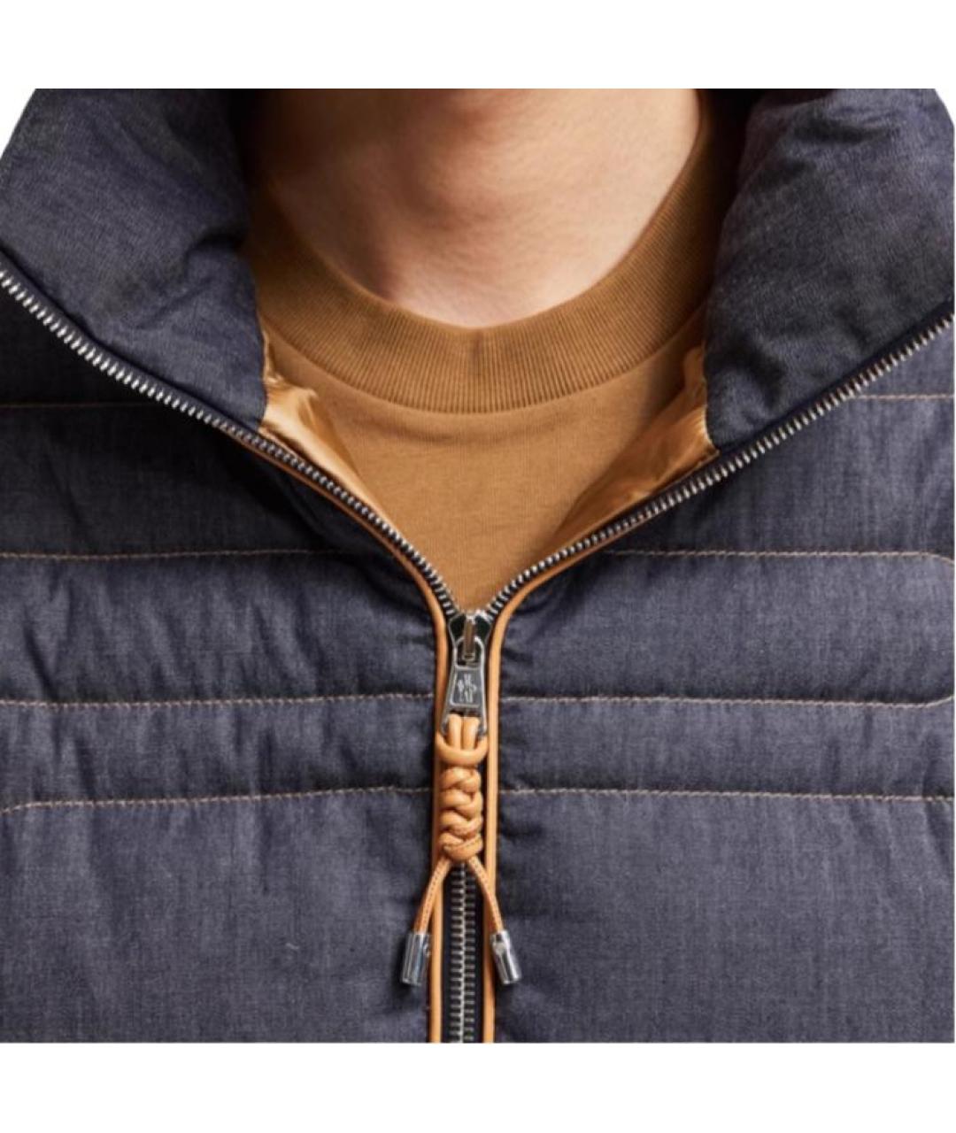 MONCLER Синий пуховик, фото 4