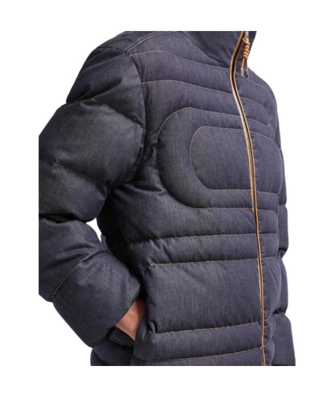 MONCLER Синий пуховик, фото 6