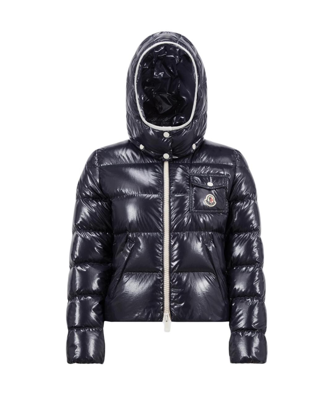 MONCLER Темно-синий пуховик, фото 1