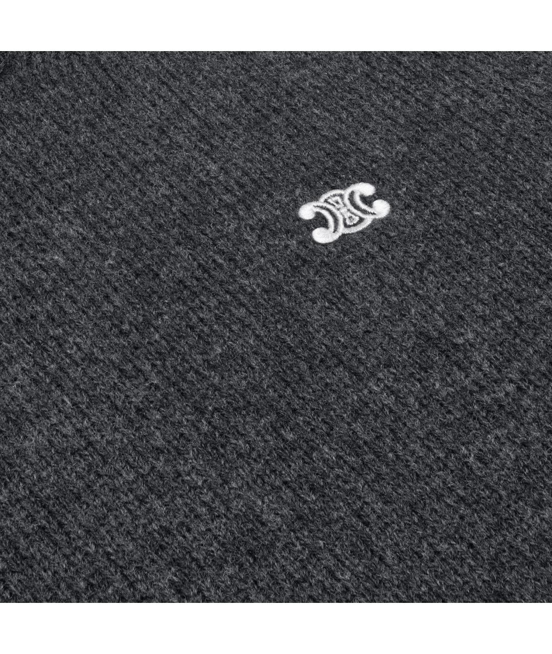 CELINE Серый кашемировый джемпер / свитер, фото 4