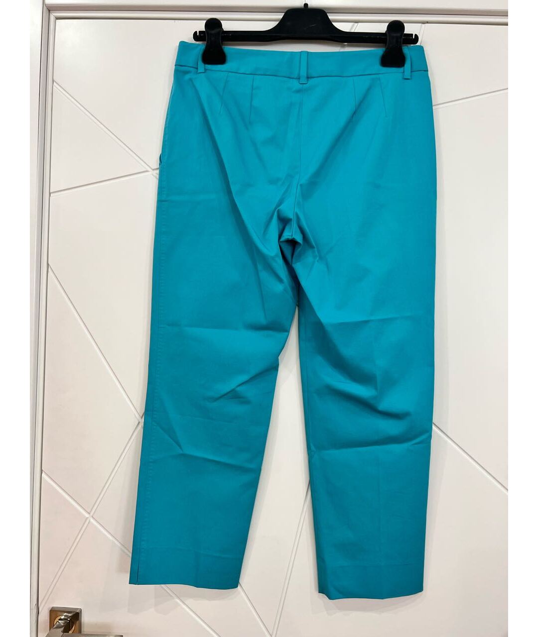 DOLCE&GABBANA Голубые хлопко-эластановые прямые брюки, фото 3