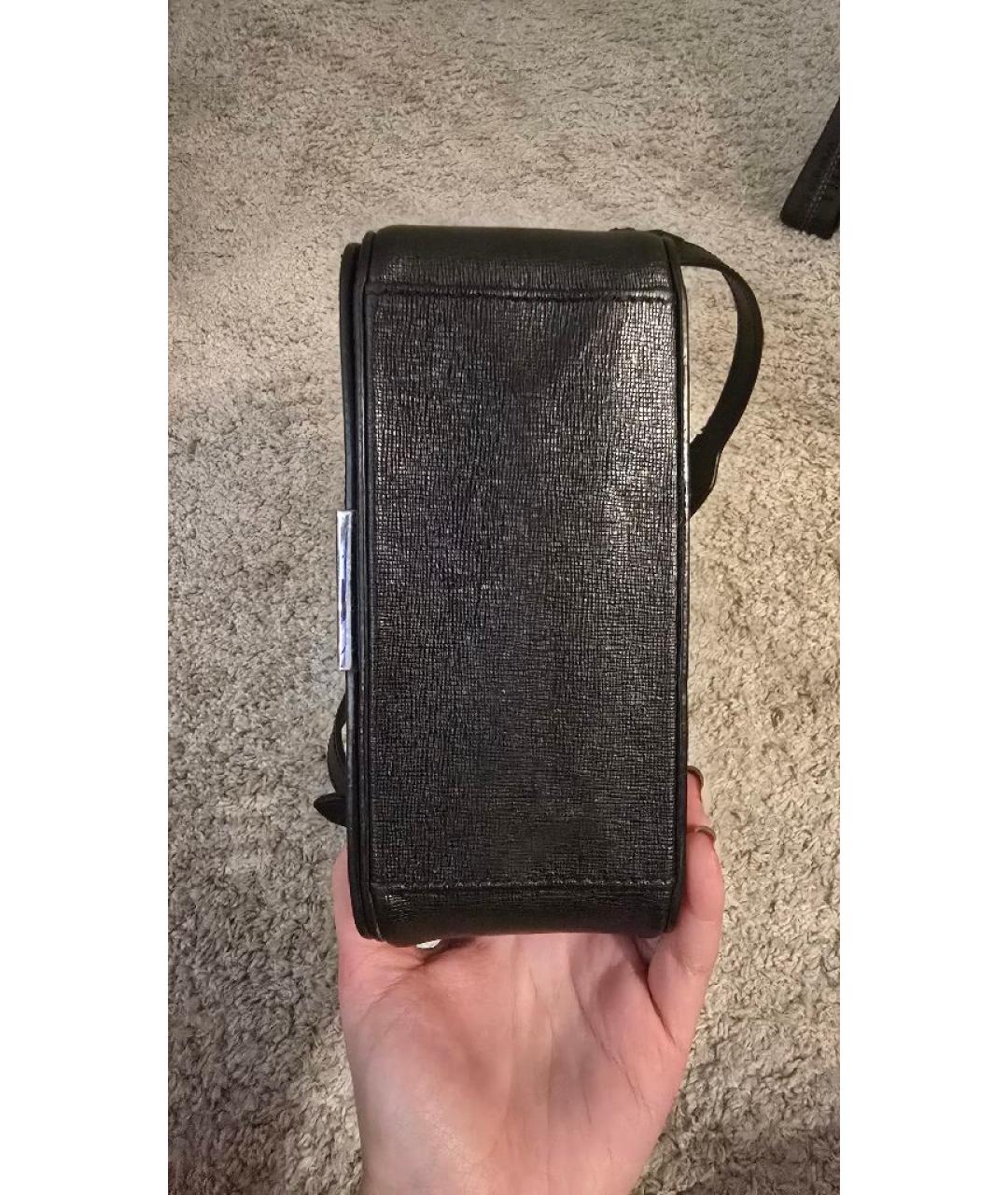 OFF-WHITE Черная кожаная сумка через плечо, фото 3