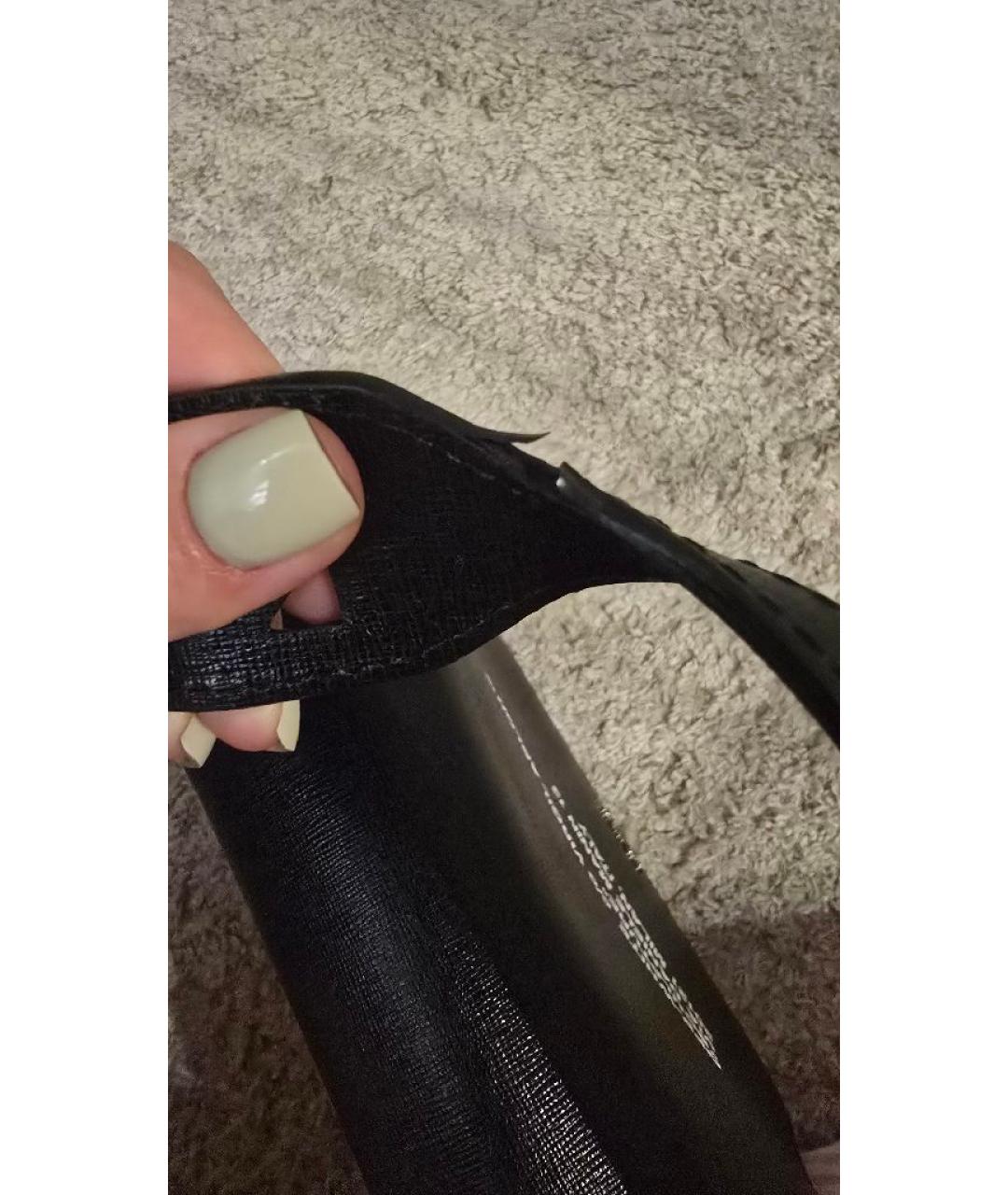 OFF-WHITE Черная кожаная сумка через плечо, фото 6