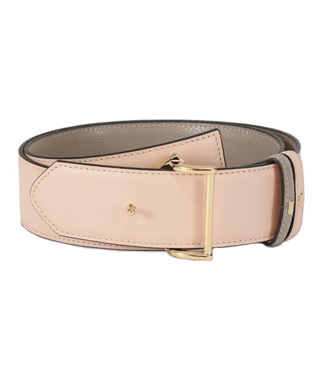 FENDI Бежевый кожаный ремень, фото 4