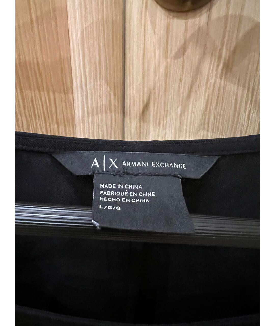 ARMANI EXCHANGE Черная полиэстеровая рубашка, фото 3