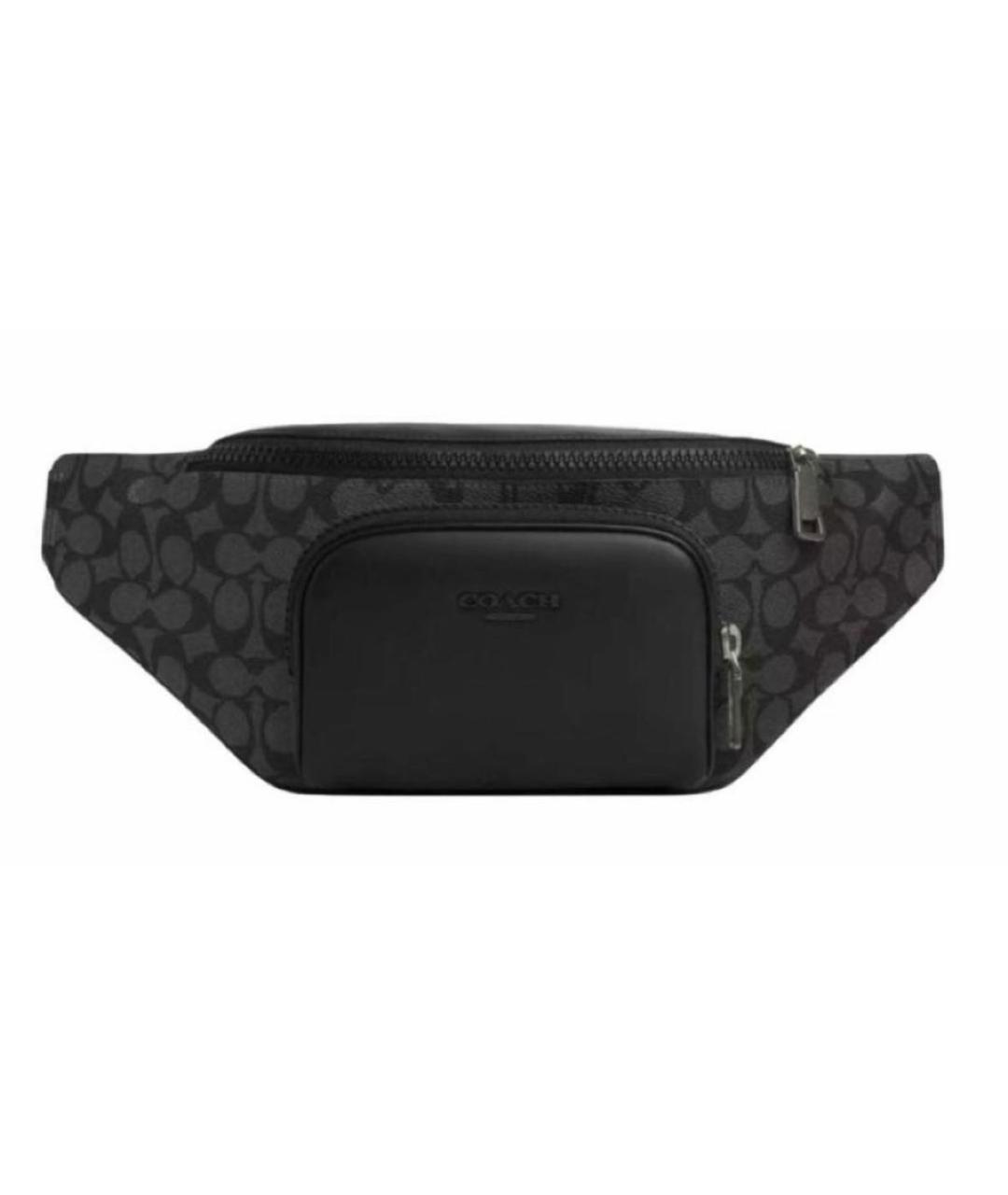 COACH Черная кожаная поясная сумка, фото 9