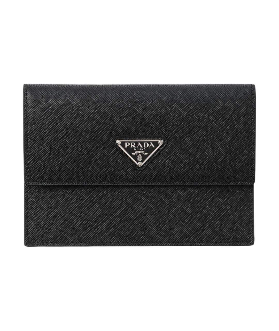 PRADA Черный кожаный кошелек, фото 1
