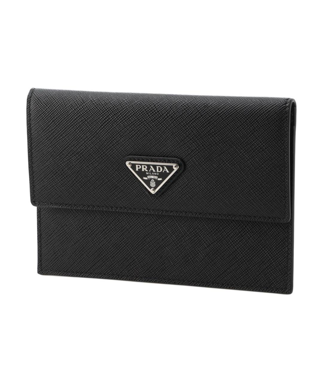 PRADA Черный кожаный кошелек, фото 2