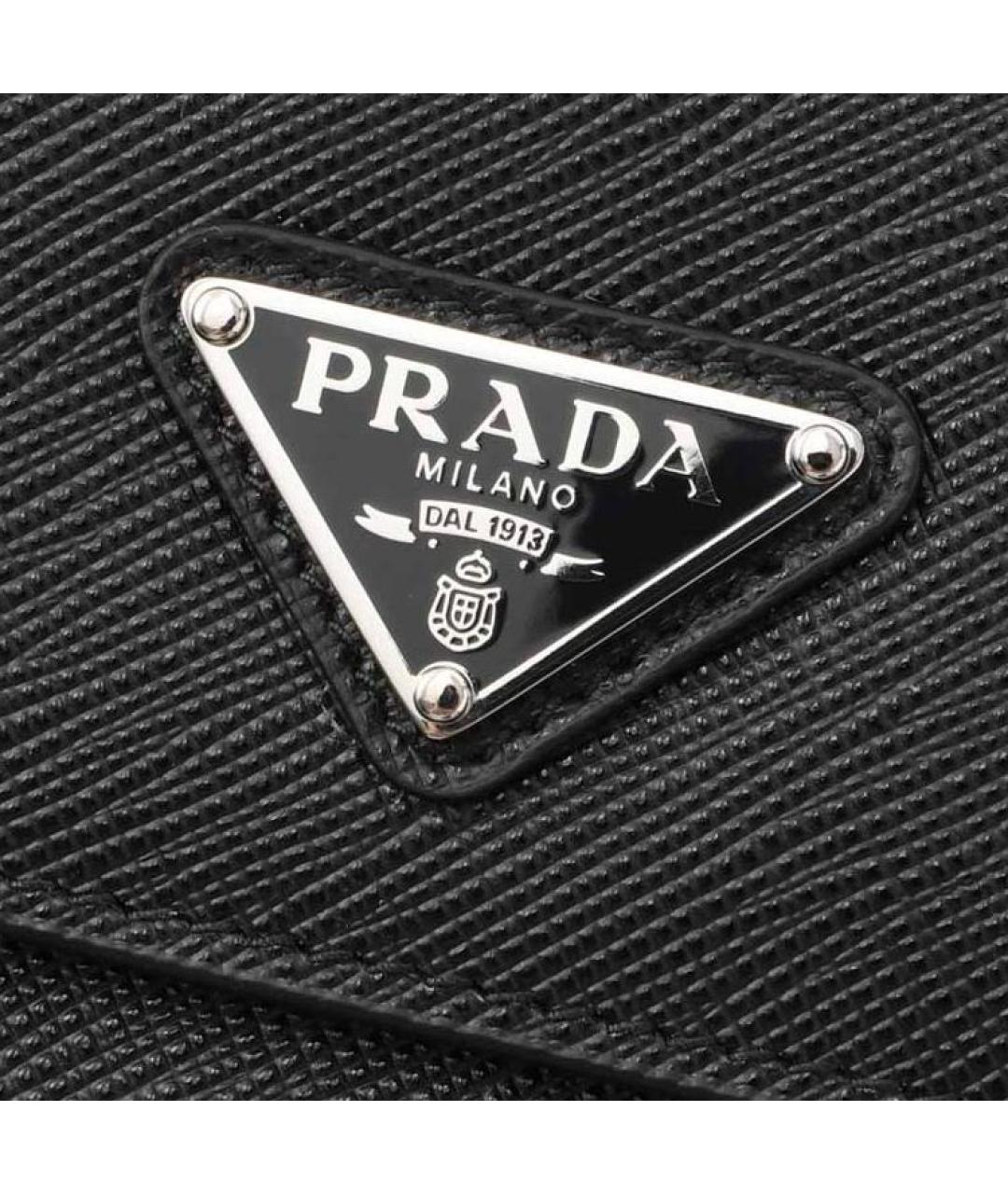 PRADA Черный кожаный кошелек, фото 6