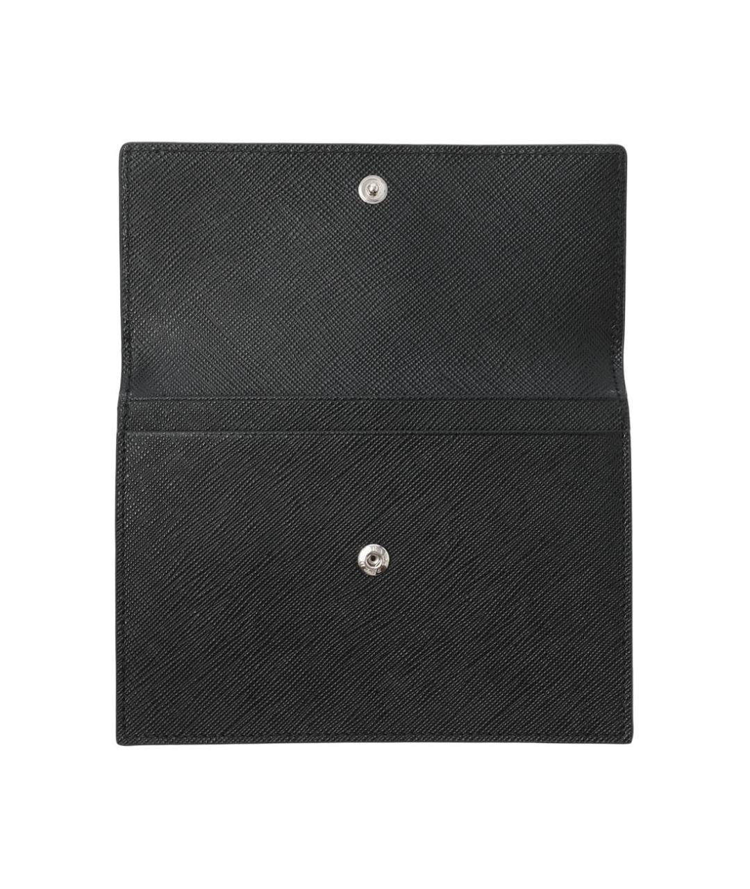 PRADA Черный кожаный кошелек, фото 4