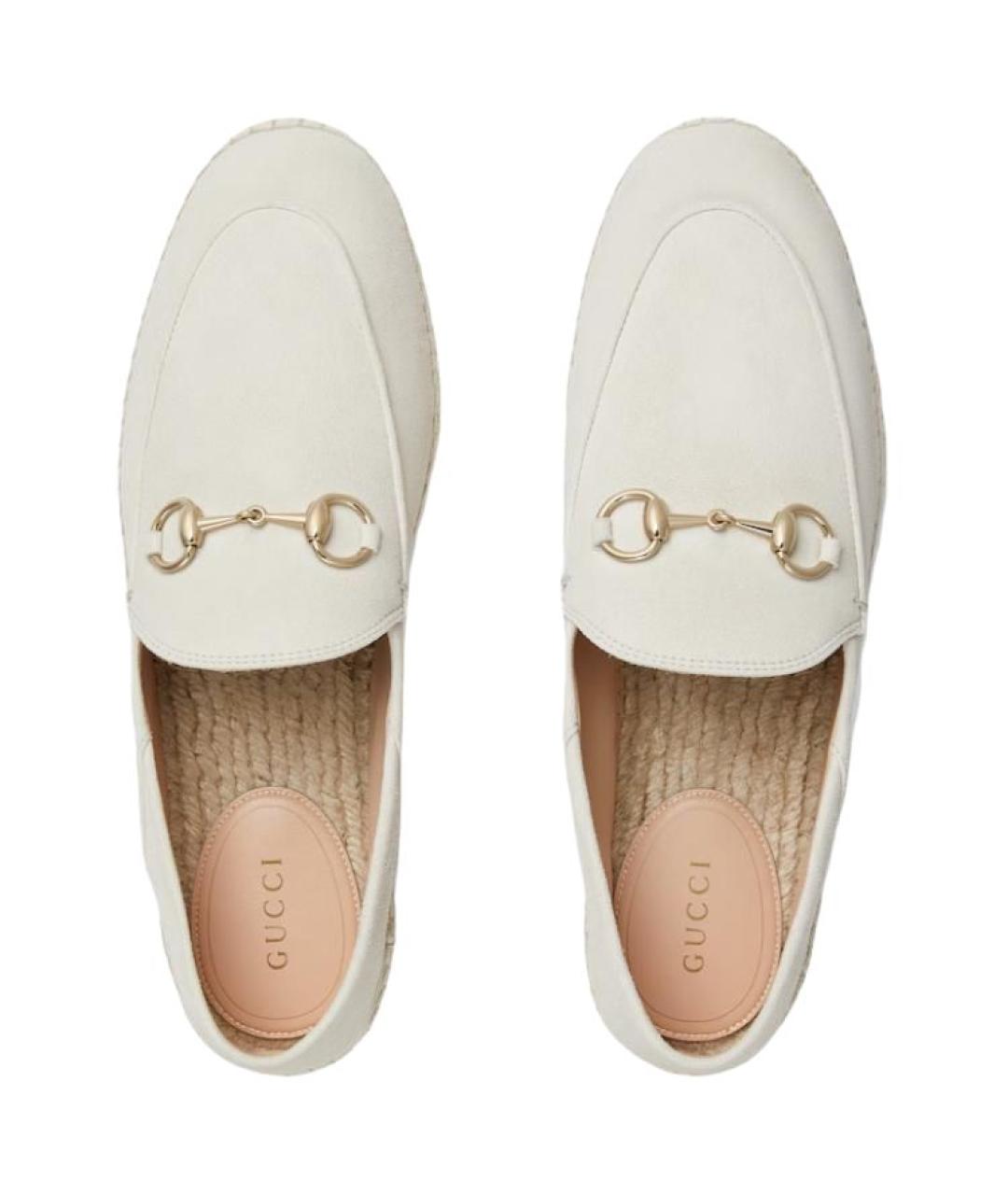 GUCCI Бежевые замшевые эспадрильи, фото 5