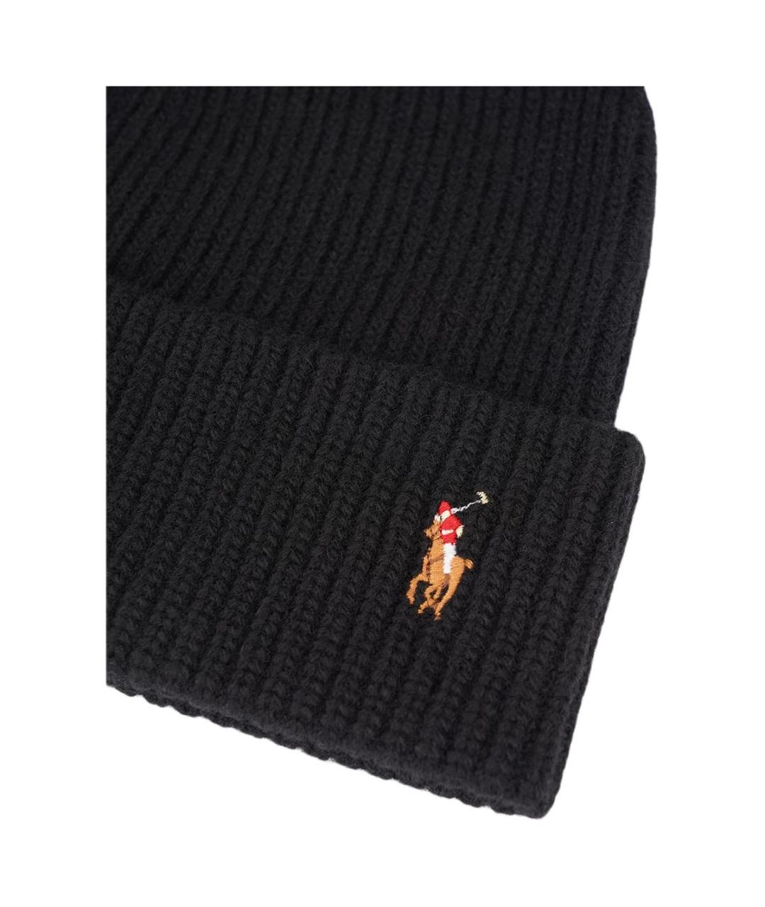 POLO RALPH LAUREN Черная шапка, фото 4