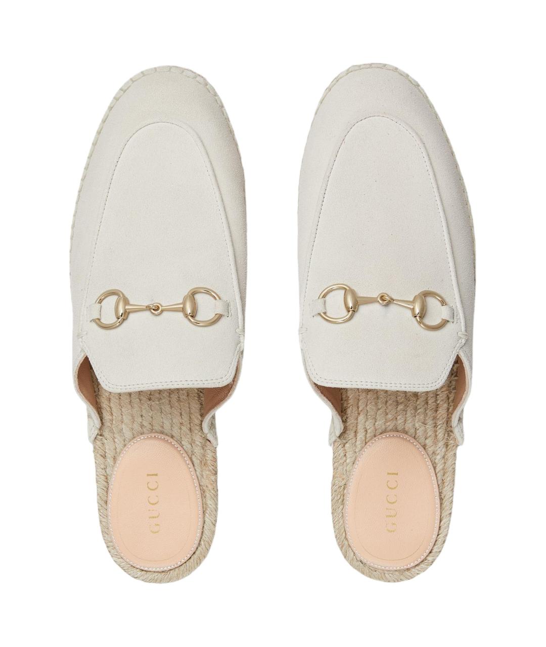 GUCCI Бежевые кожаные мюли, фото 4