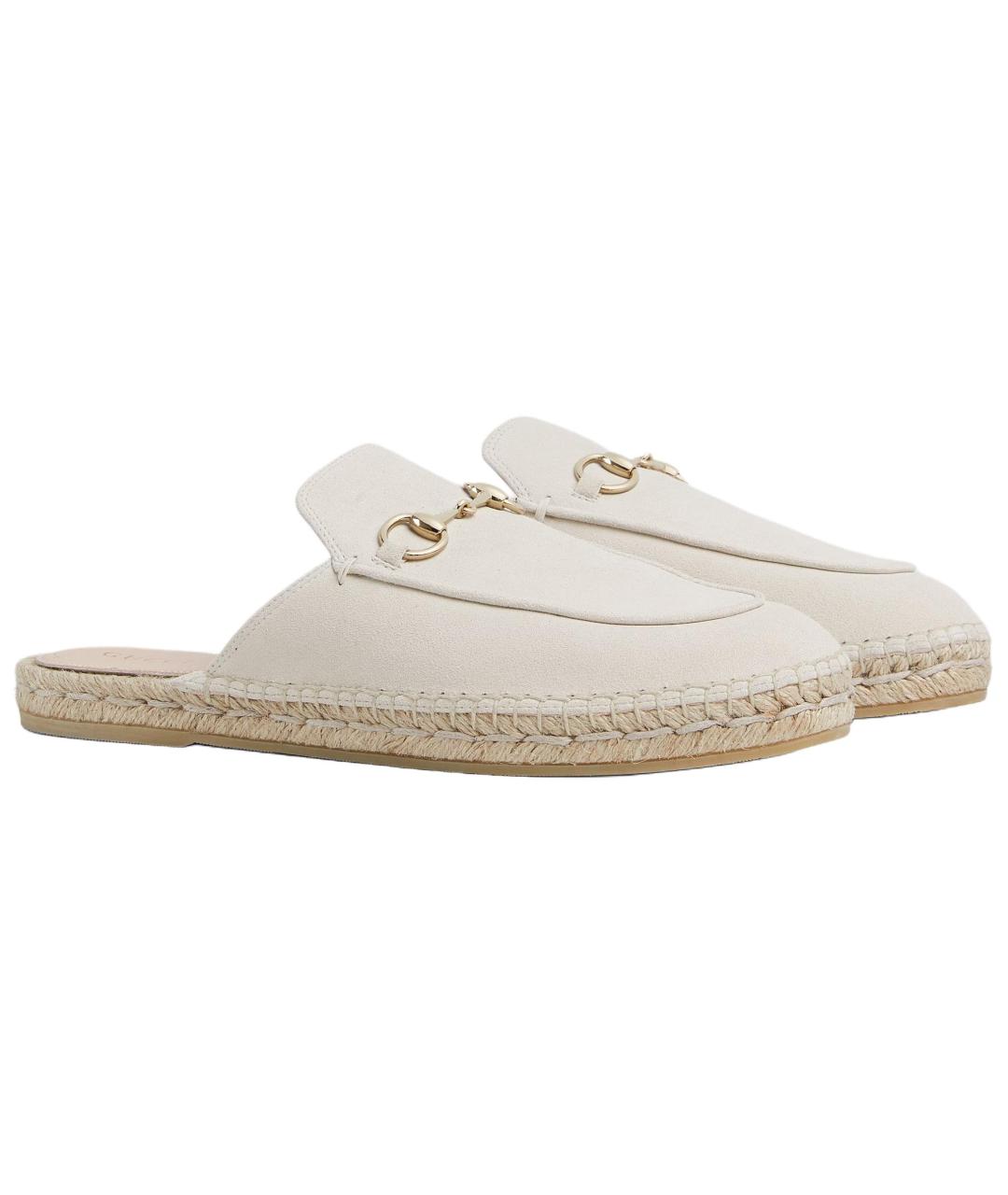 GUCCI Бежевые кожаные мюли, фото 3