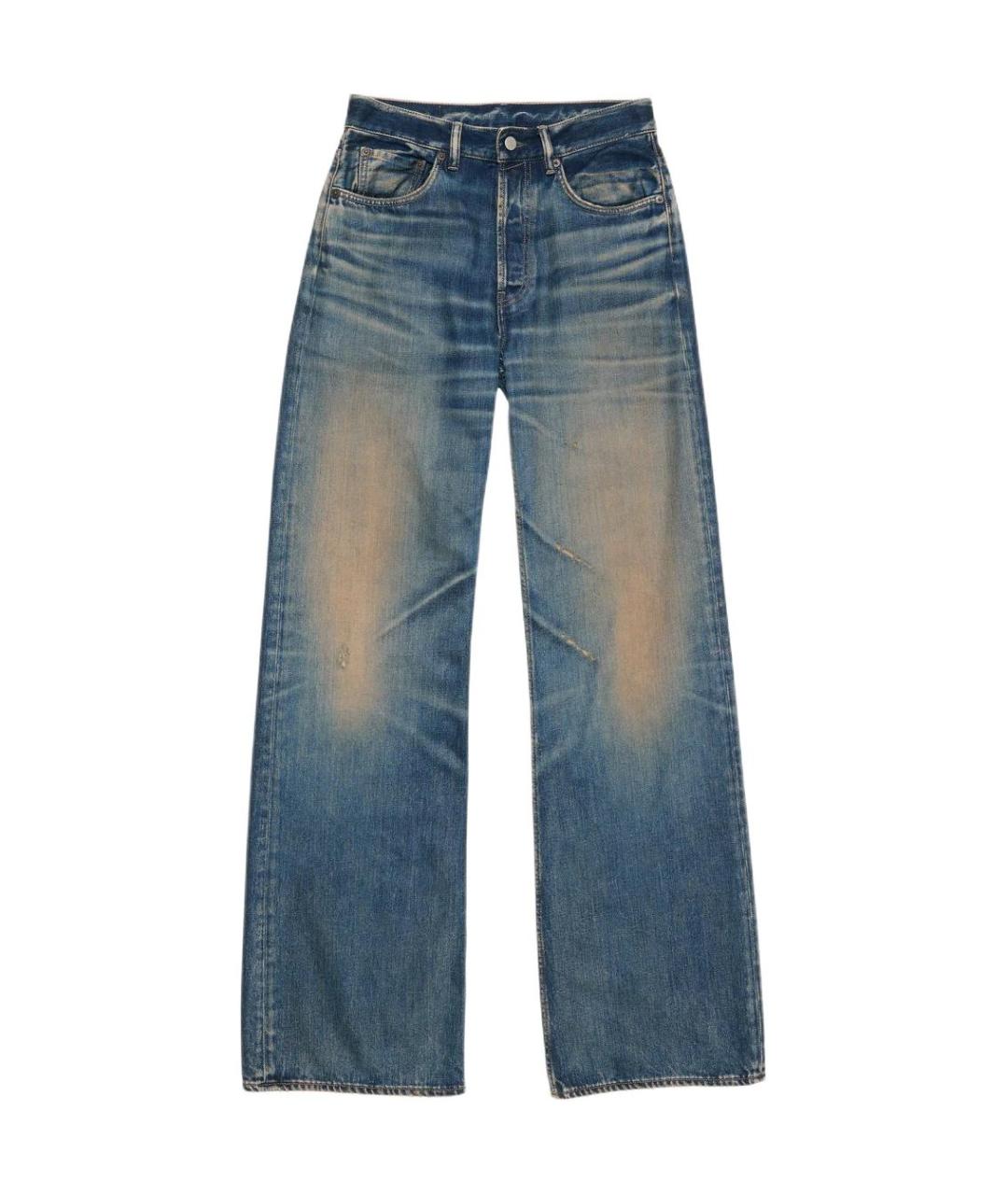 ACNE STUDIOS Синие хлопковые прямые джинсы, фото 1
