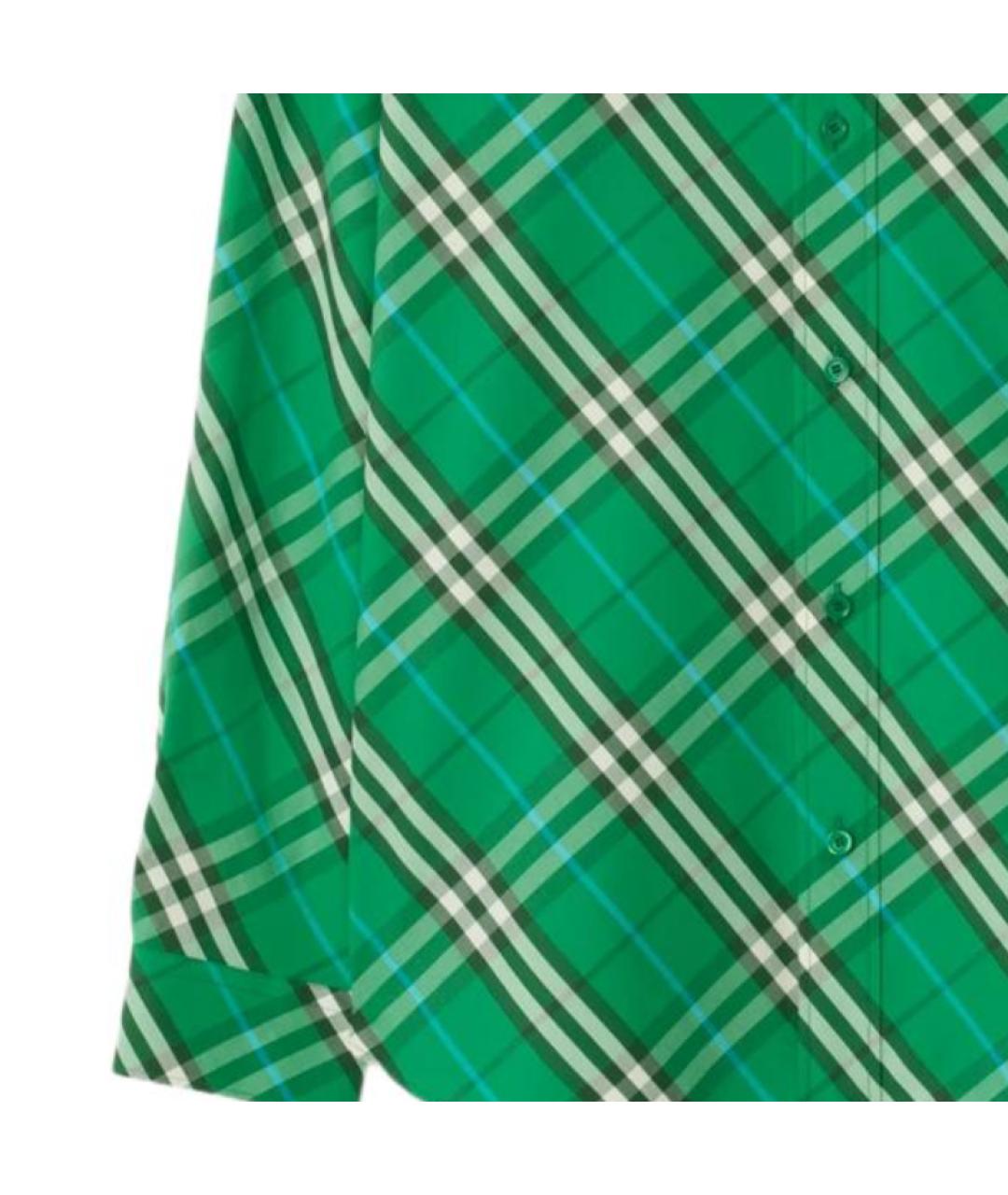 BURBERRY Зеленая хлопковая кэжуал рубашка, фото 2