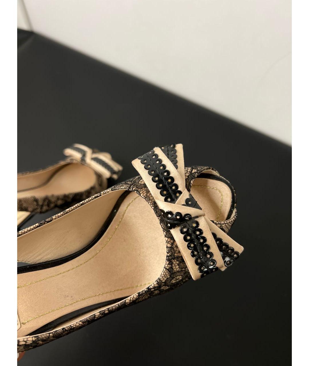 CHRISTIAN DIOR Бежевые босоножки, фото 3
