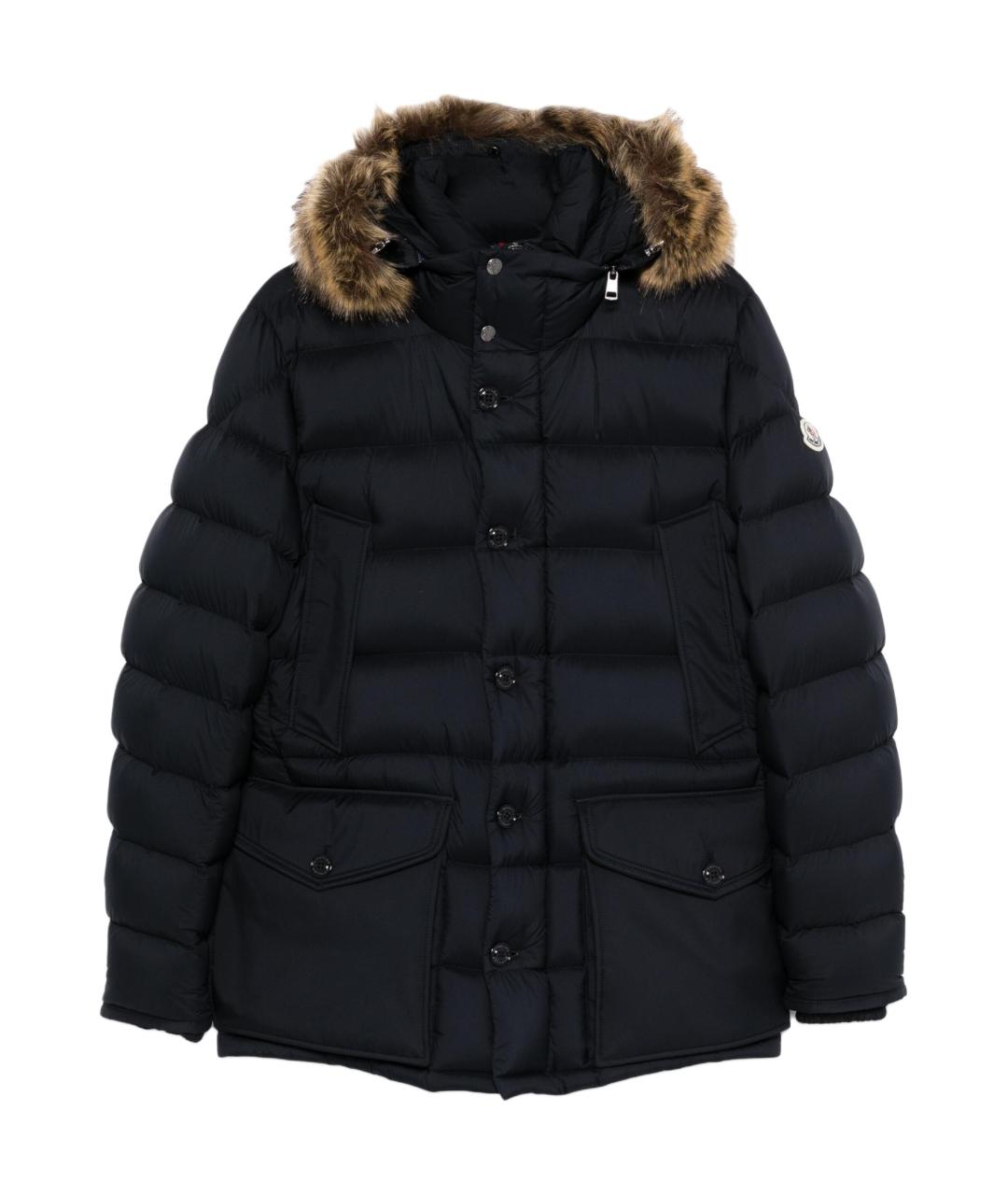 MONCLER Темно-синий пуховик, фото 1