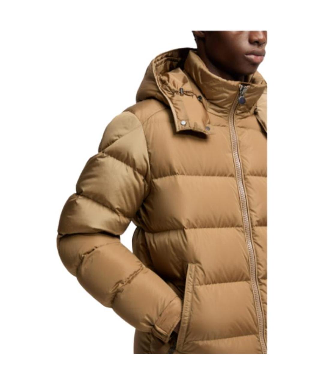 MONCLER Бежевый пуховик, фото 5