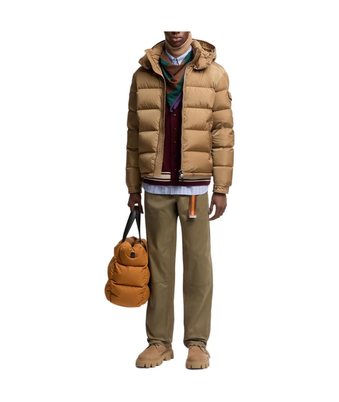 MONCLER Бежевый пуховик, фото 2