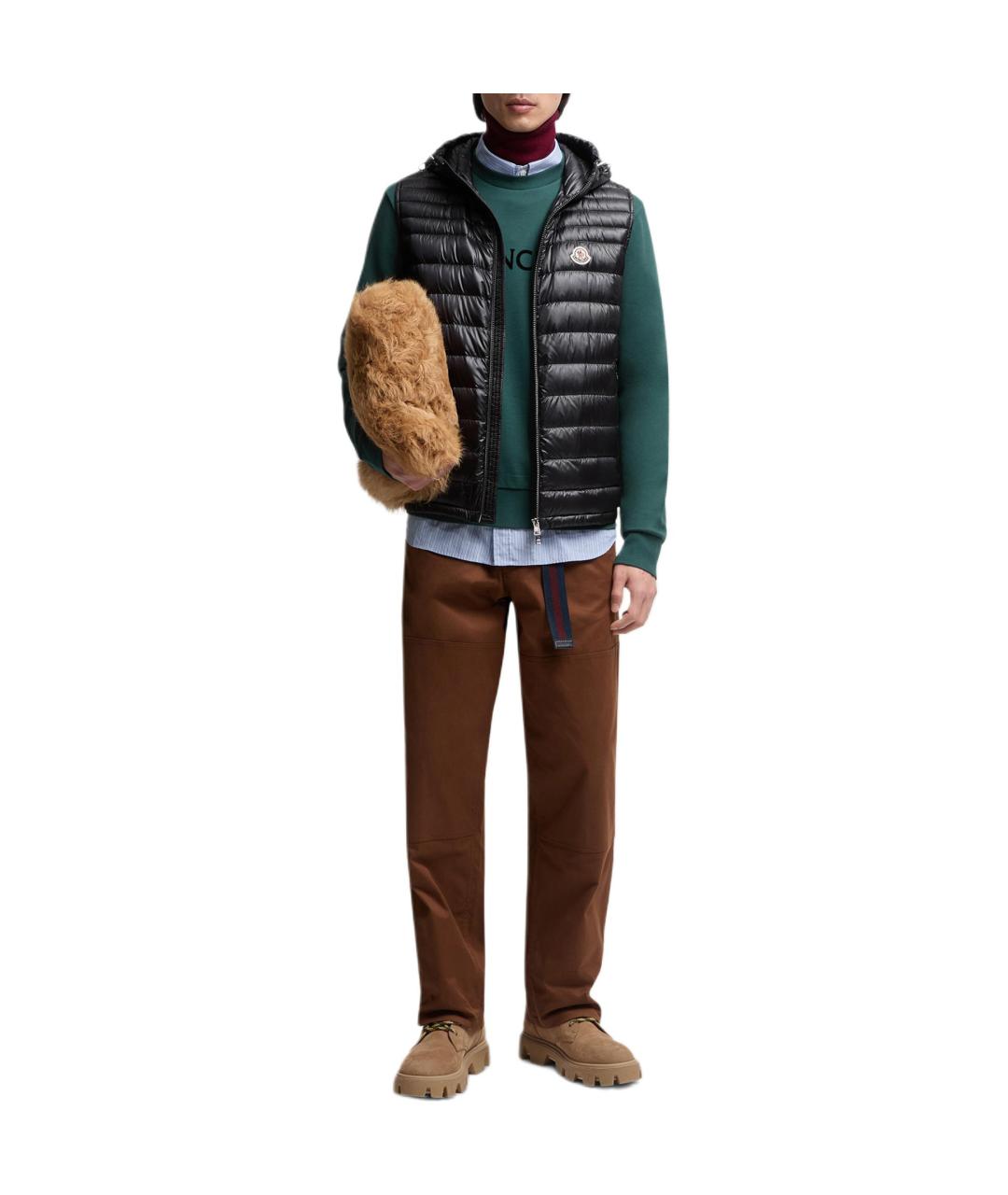 MONCLER Черный жилет, фото 2