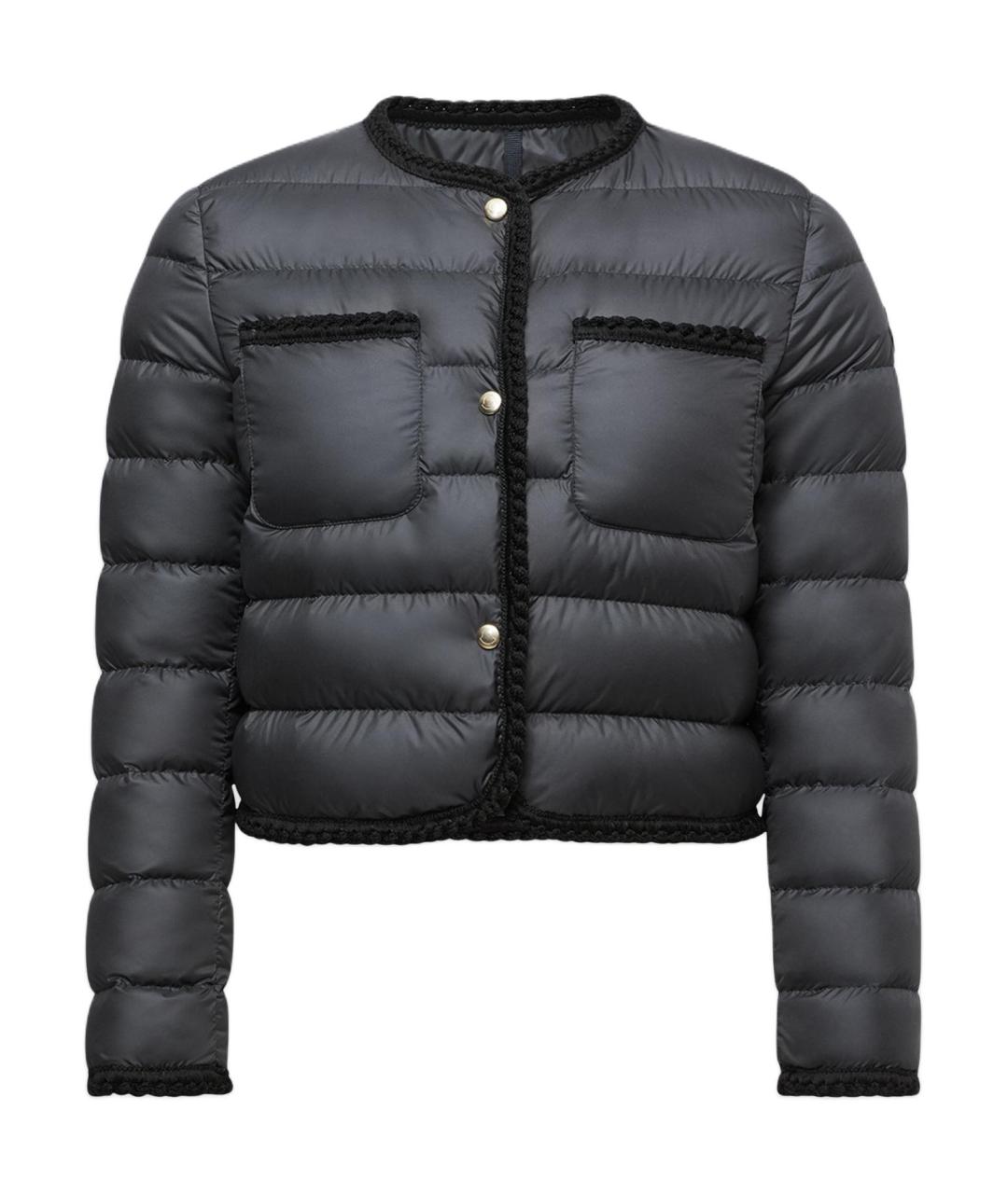 MONCLER Черный пуховик, фото 1