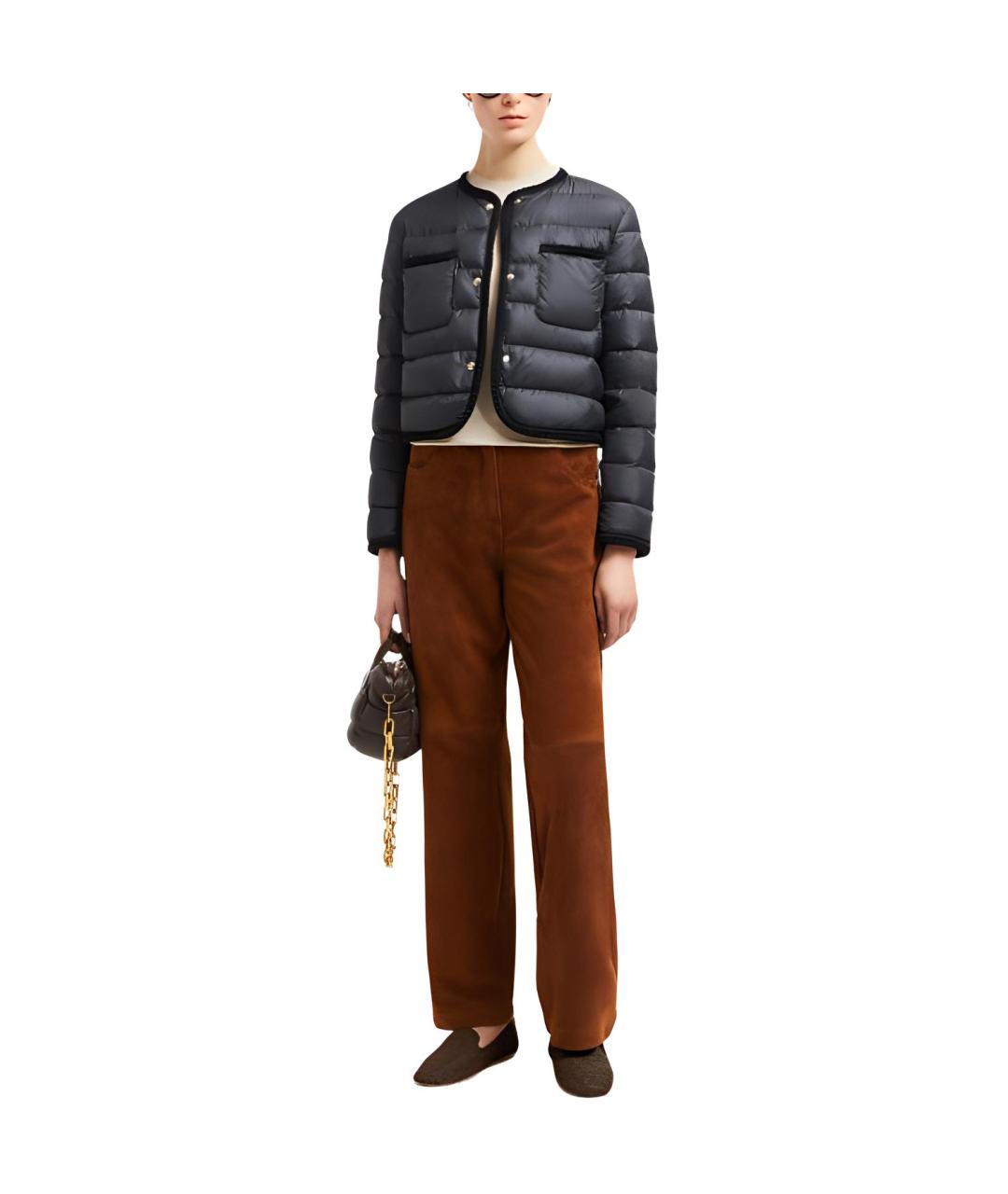 MONCLER Черный пуховик, фото 2