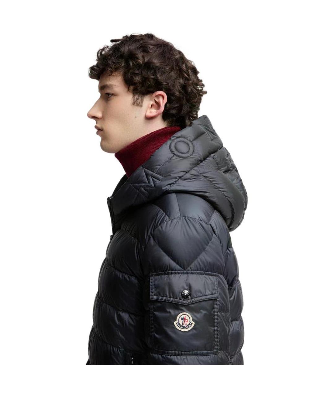 MONCLER Синий пуховик, фото 4