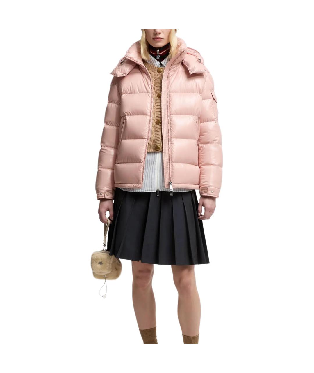 MONCLER Розовый пуховик, фото 5