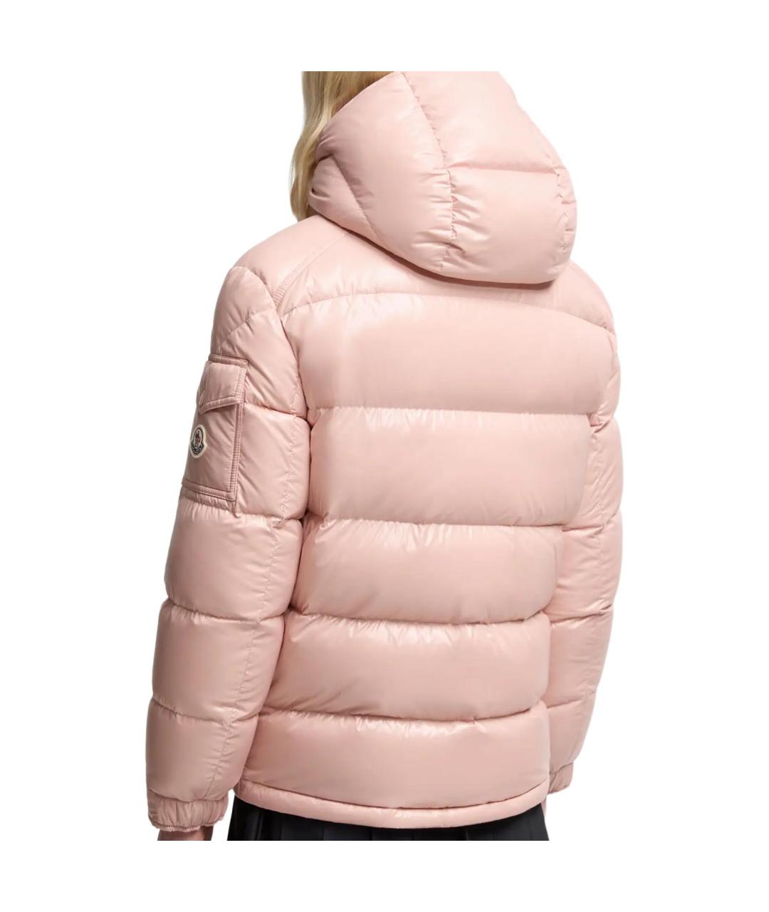 MONCLER Розовый пуховик, фото 4