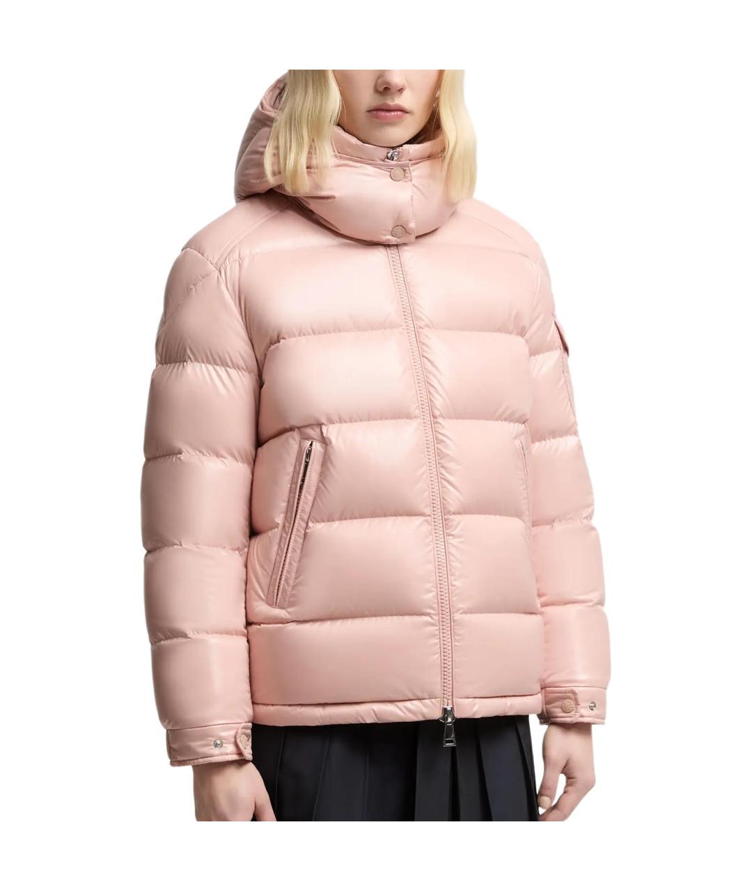 MONCLER Розовый пуховик, фото 2