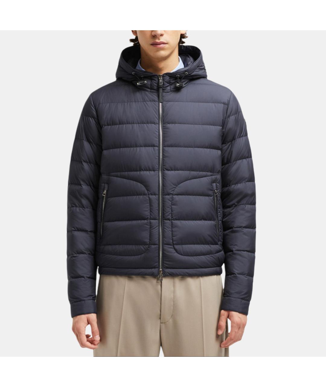 MONCLER Темно-синий пуховик, фото 3