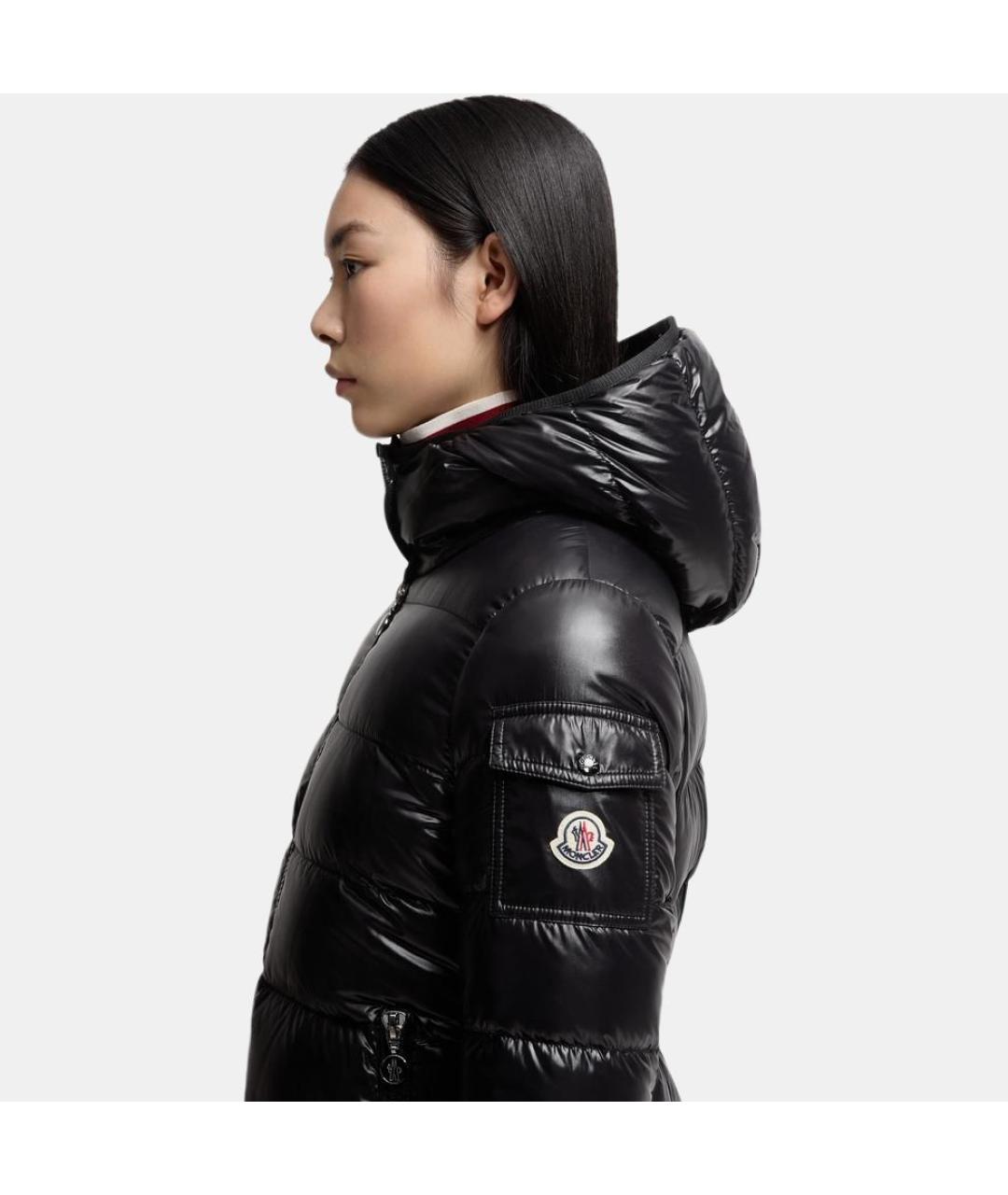 MONCLER Черный пуховик, фото 6